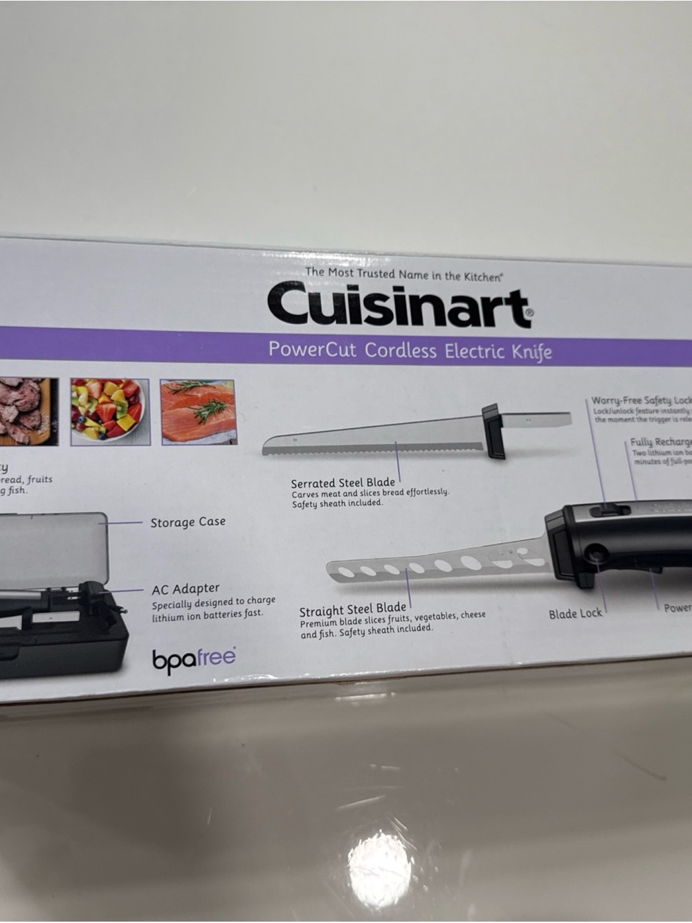 New In Box Cuisinart Electric Knife CEK 50 Stainless Steel A040526